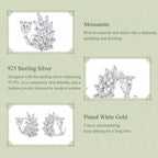 Leaf Moissanite Stud Earrings