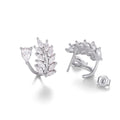 Leaf Moissanite Stud Earrings