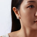 Leaf Moissanite Stud Earrings
