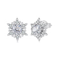 Snowflake Moissanite Stud Earrings