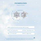 Snowflake Moissanite Stud Earrings