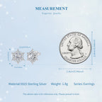 Snowflake Moissanite Stud Earrings