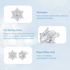 Snowflake Moissanite Stud Earrings