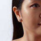 Snowflake Moissanite Stud Earrings