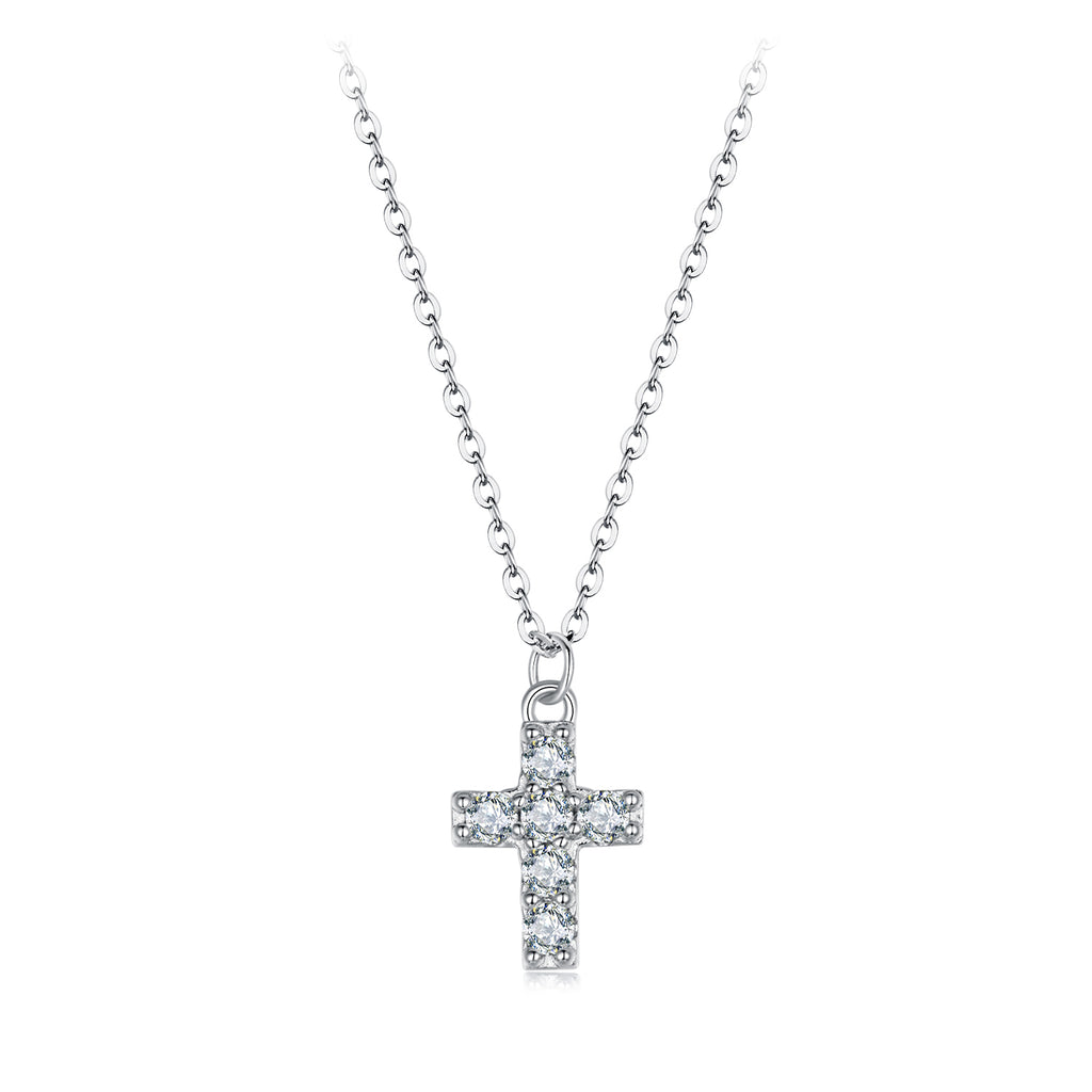 Pavé Cross Pendant Necklace - Bamoer jewelry official store