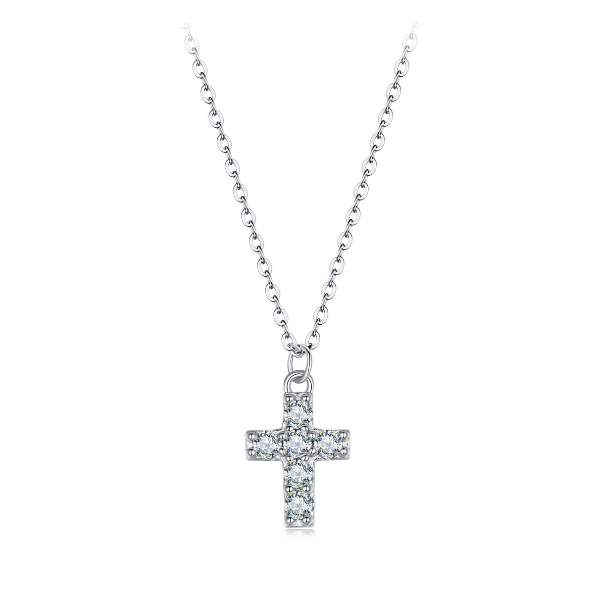 Pavé Cross Pendant Necklace - Bamoer jewelry official store