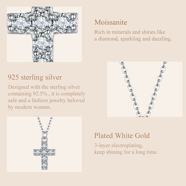 Pavé Cross Pendant Necklace