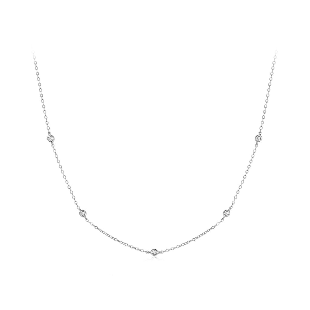 Bezel Station Necklace