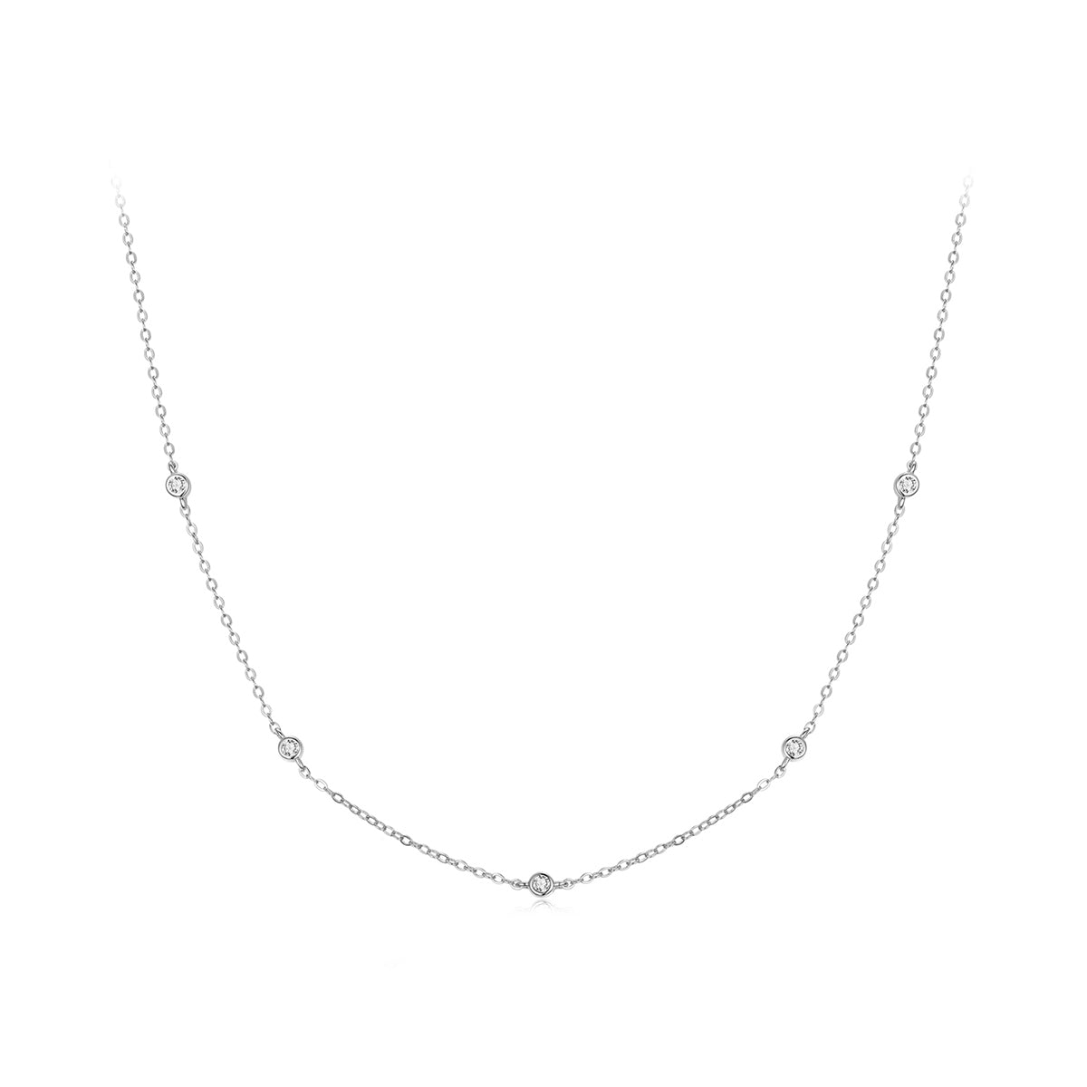 Bezel Station Necklace