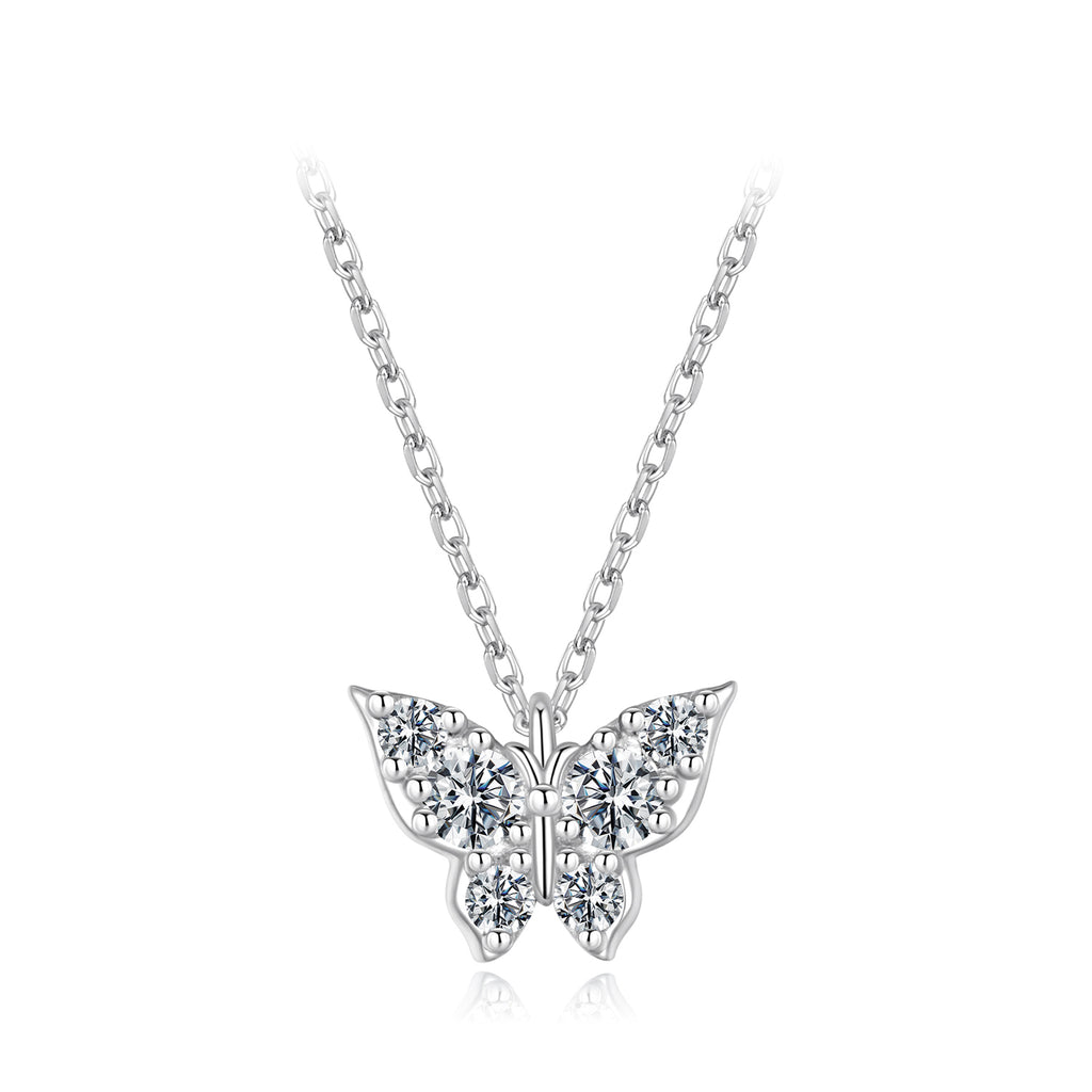 Aurora Pavé Butterfly Necklace