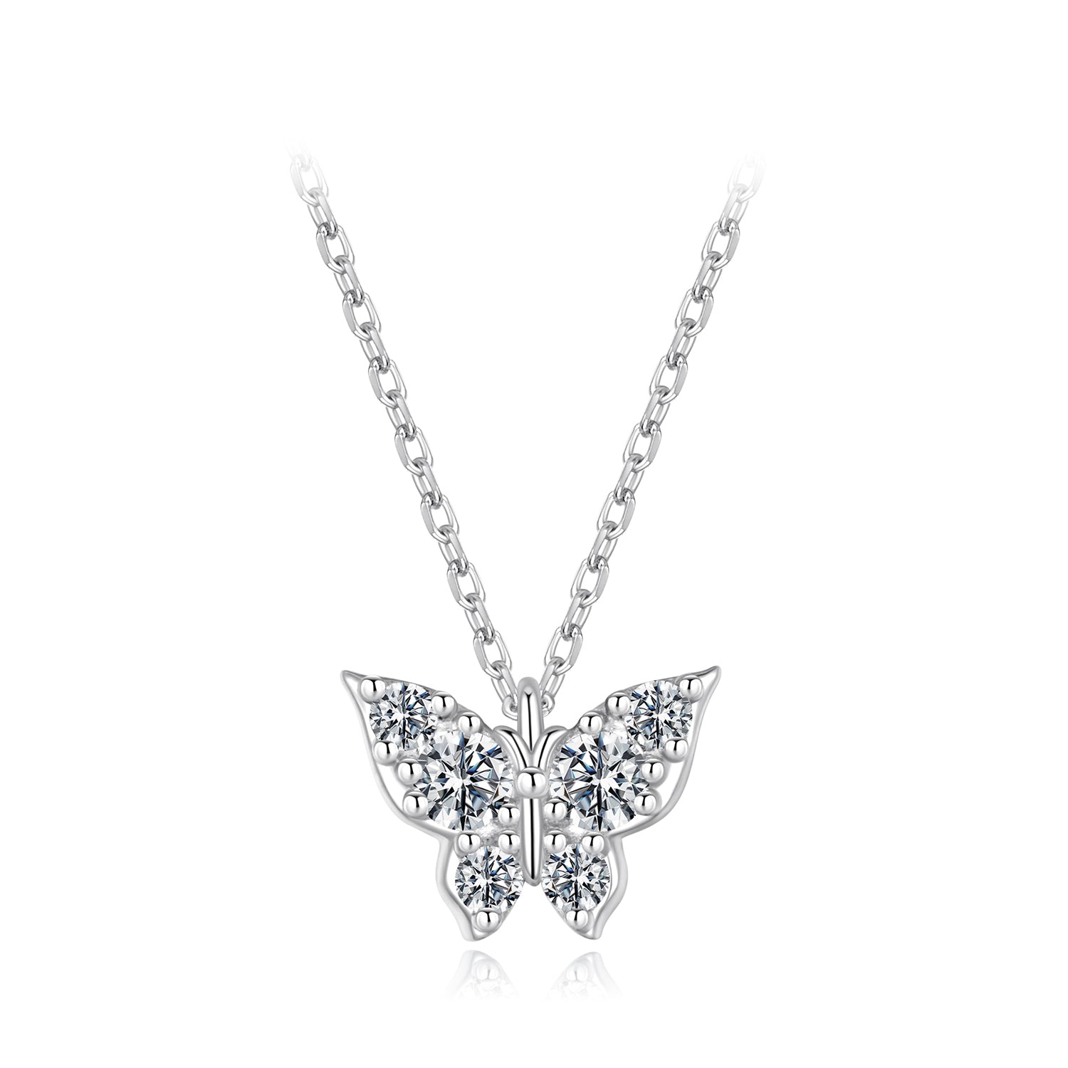 Aurora Pavé Butterfly Necklace