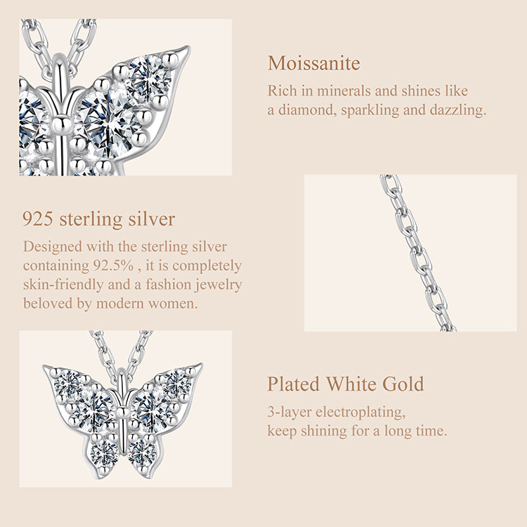 Aurora Pavé Butterfly Necklace