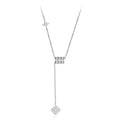 Sliding Four-Leaf Clover Lariat Necklace|BAMOER - Bamoer jewelry official store