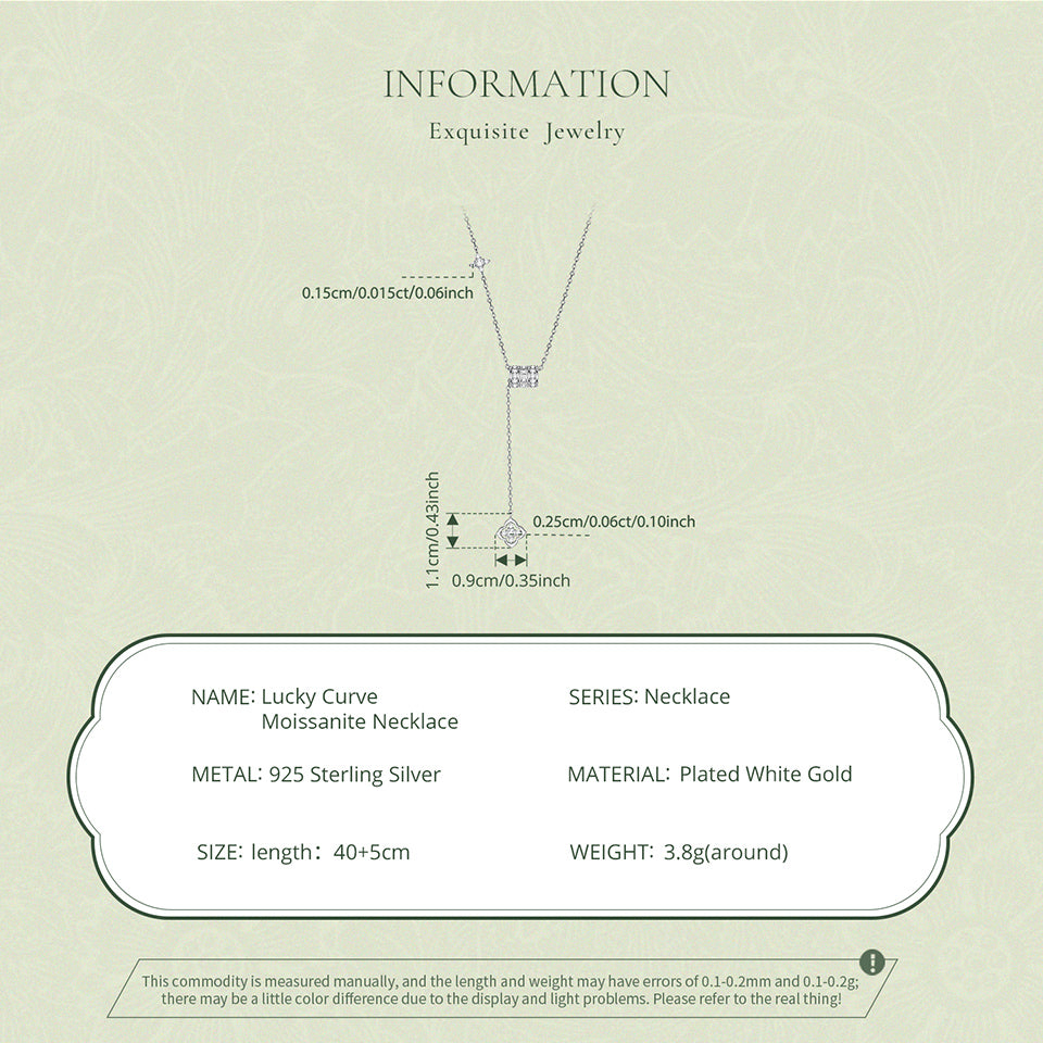 Sliding Four-Leaf Clover Lariat Necklace|BAMOER
