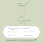 1ct Pear Moissanite Y-Necklace