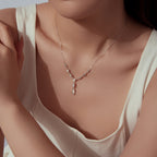 1ct Pear Moissanite Y-Necklace