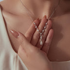 1ct Pear Moissanite Y-Necklace