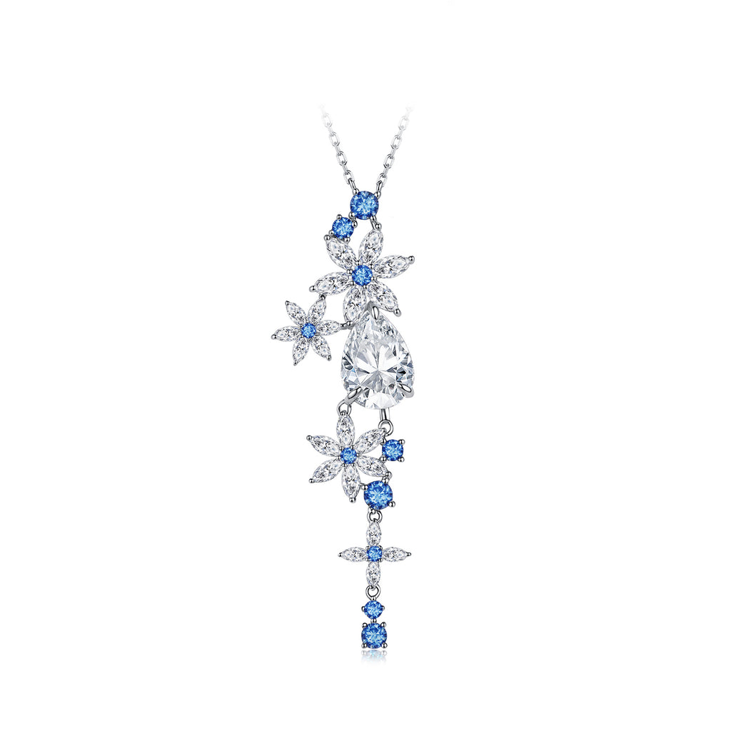 Aurora Blue Garden Necklace - Bamoer jewelry official store