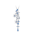 Aurora Blue Garden Necklace - Bamoer jewelry official store