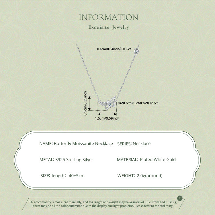 Butterfly Moissanite Necklace