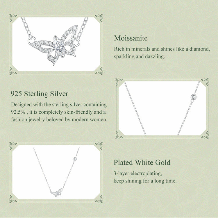 Butterfly Moissanite Necklace
