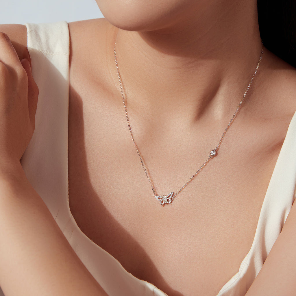Butterfly Moissanite Necklace