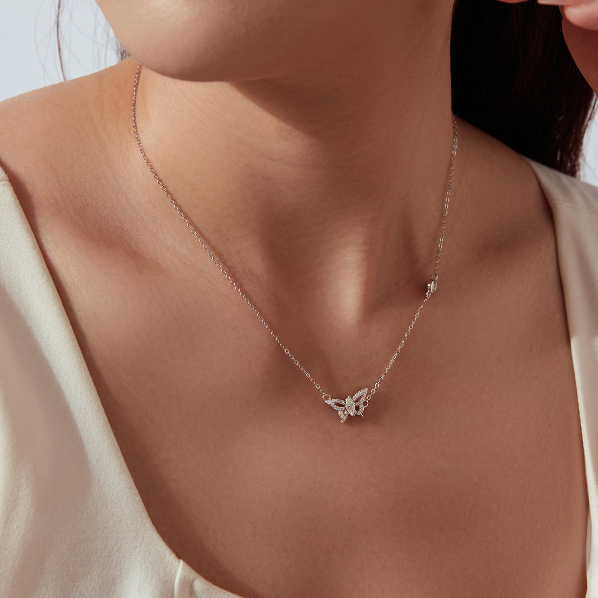 Butterfly Moissanite Necklace