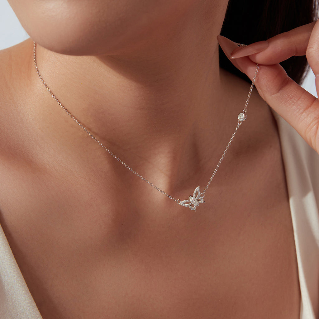 Butterfly Moissanite Necklace