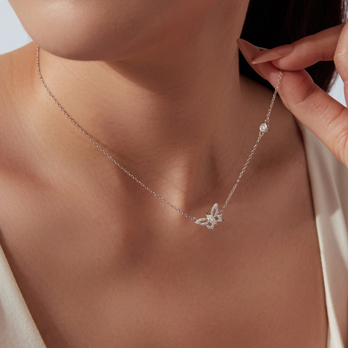Butterfly Moissanite Necklace