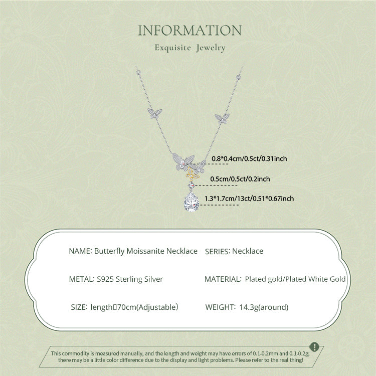 Butterfly Moissanite Necklace