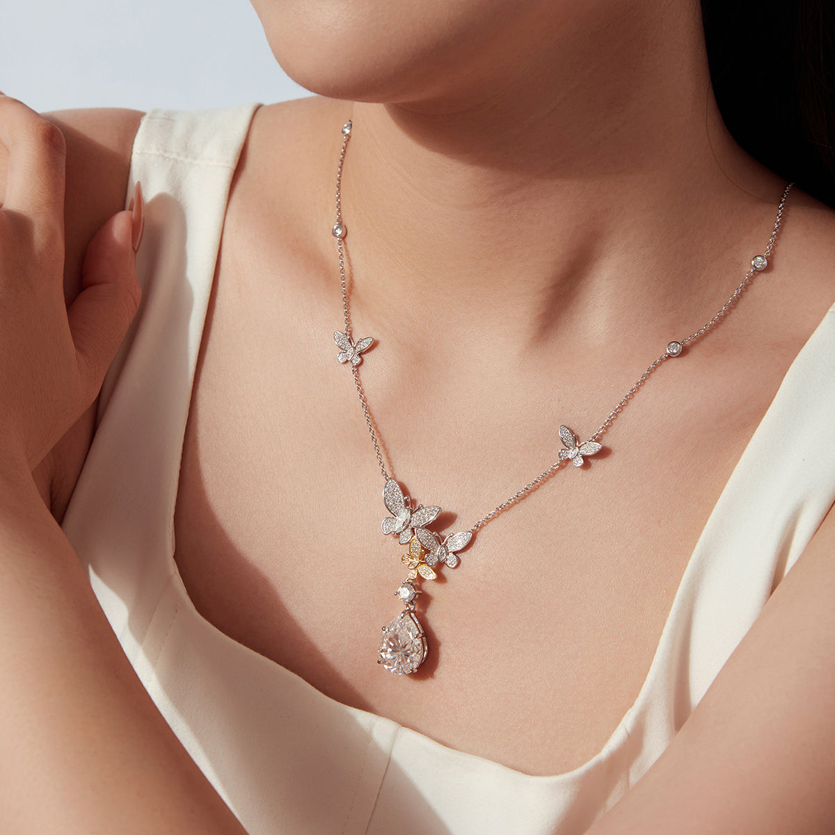 Butterfly Moissanite Necklace