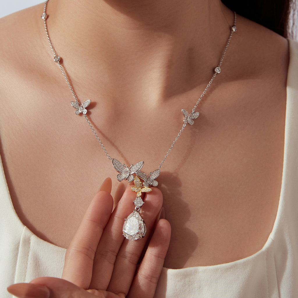 Butterfly Moissanite Necklace
