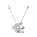 8CT Polar Bear Moissanite Necklace