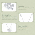 8CT Polar Bear Moissanite Necklace