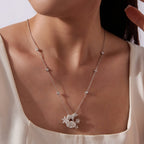 8CT Polar Bear Moissanite Necklace
