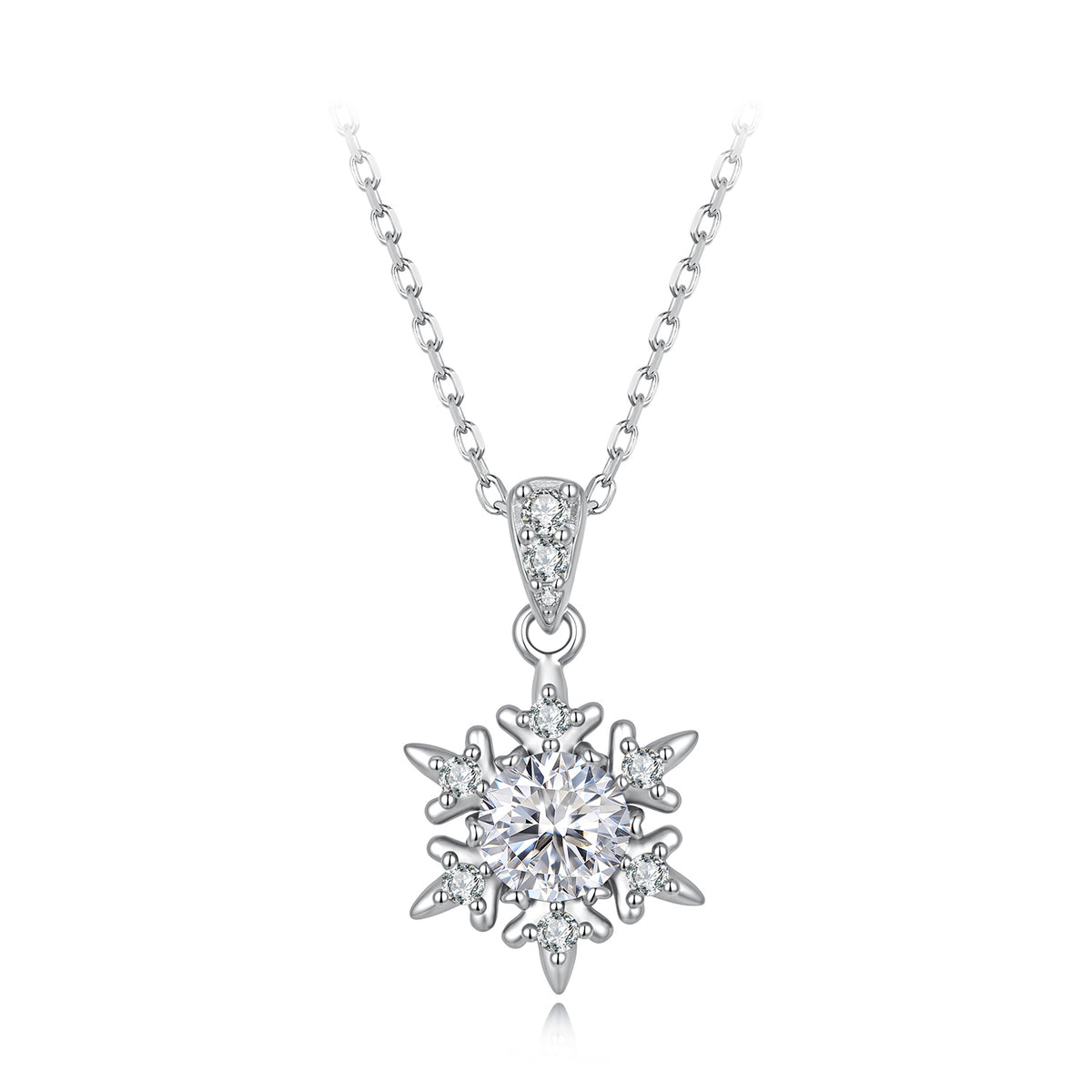 Snowflake Moissanite Necklace
