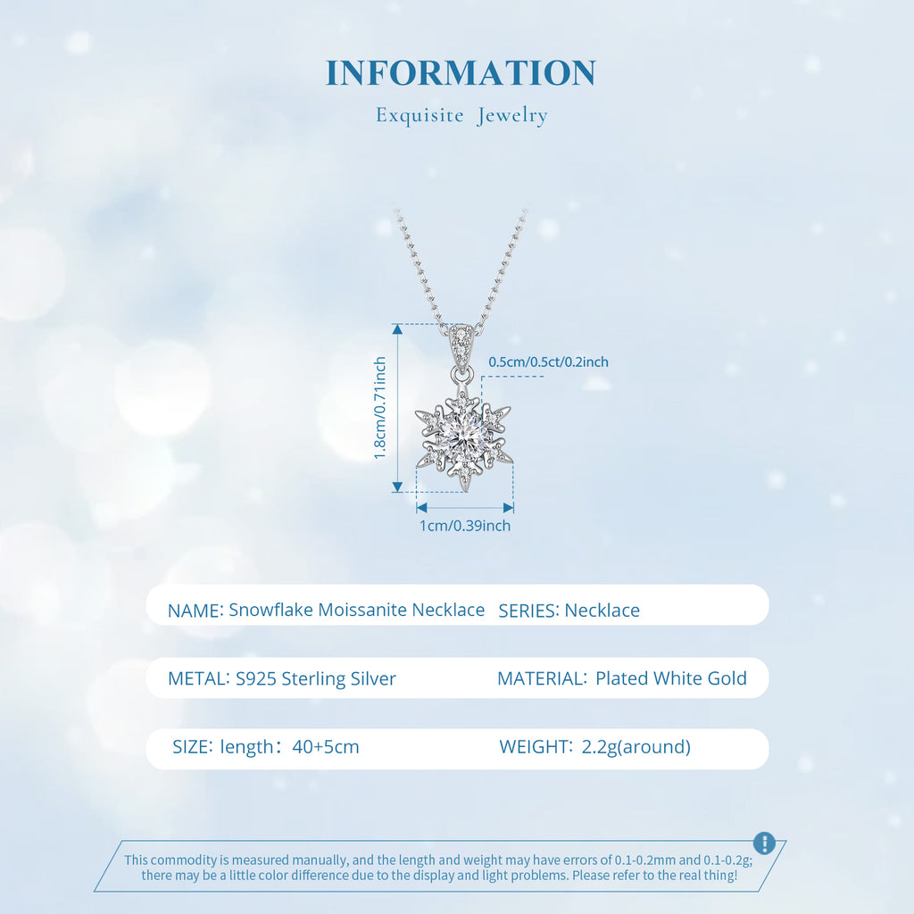 Snowflake Moissanite Necklace