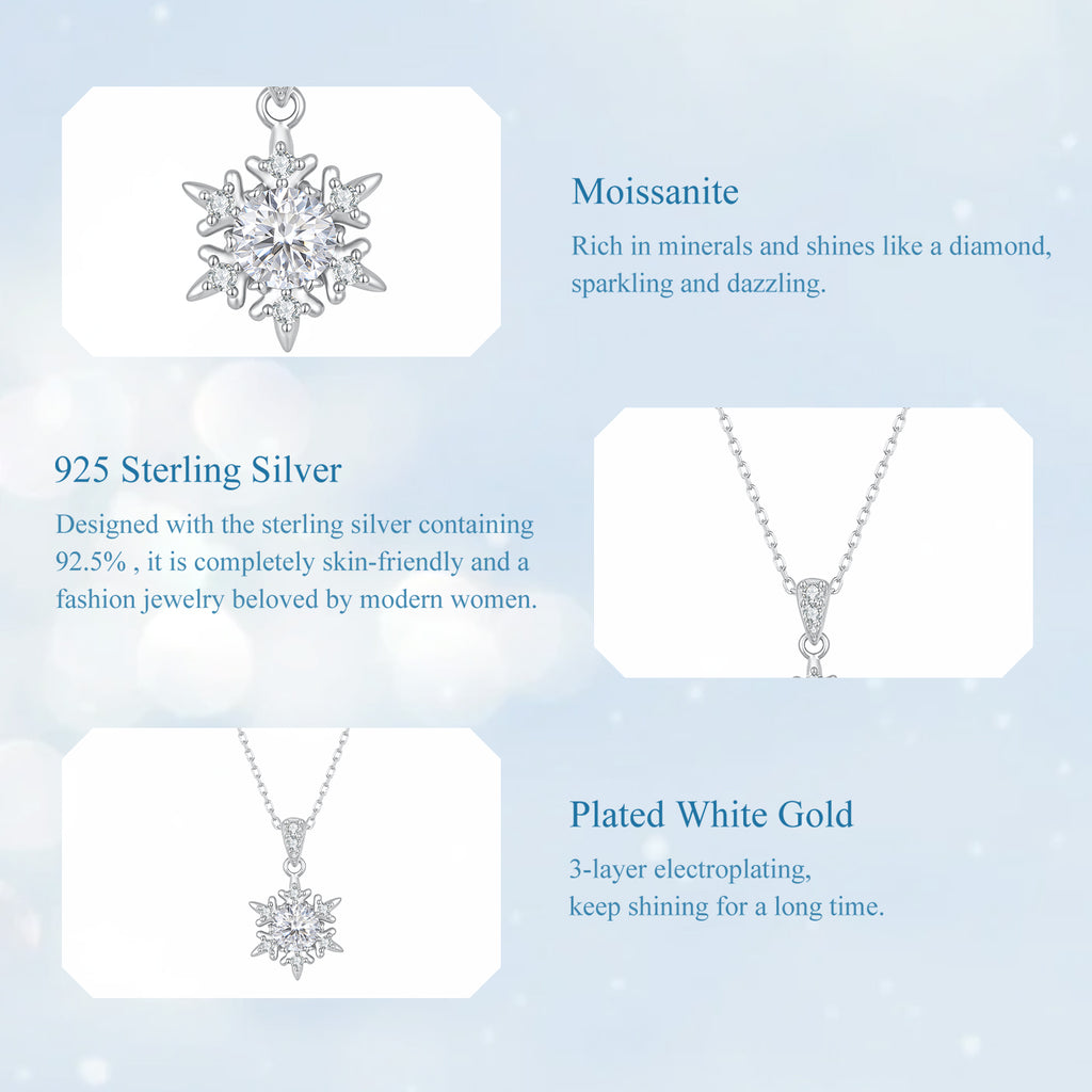 Snowflake Moissanite Necklace