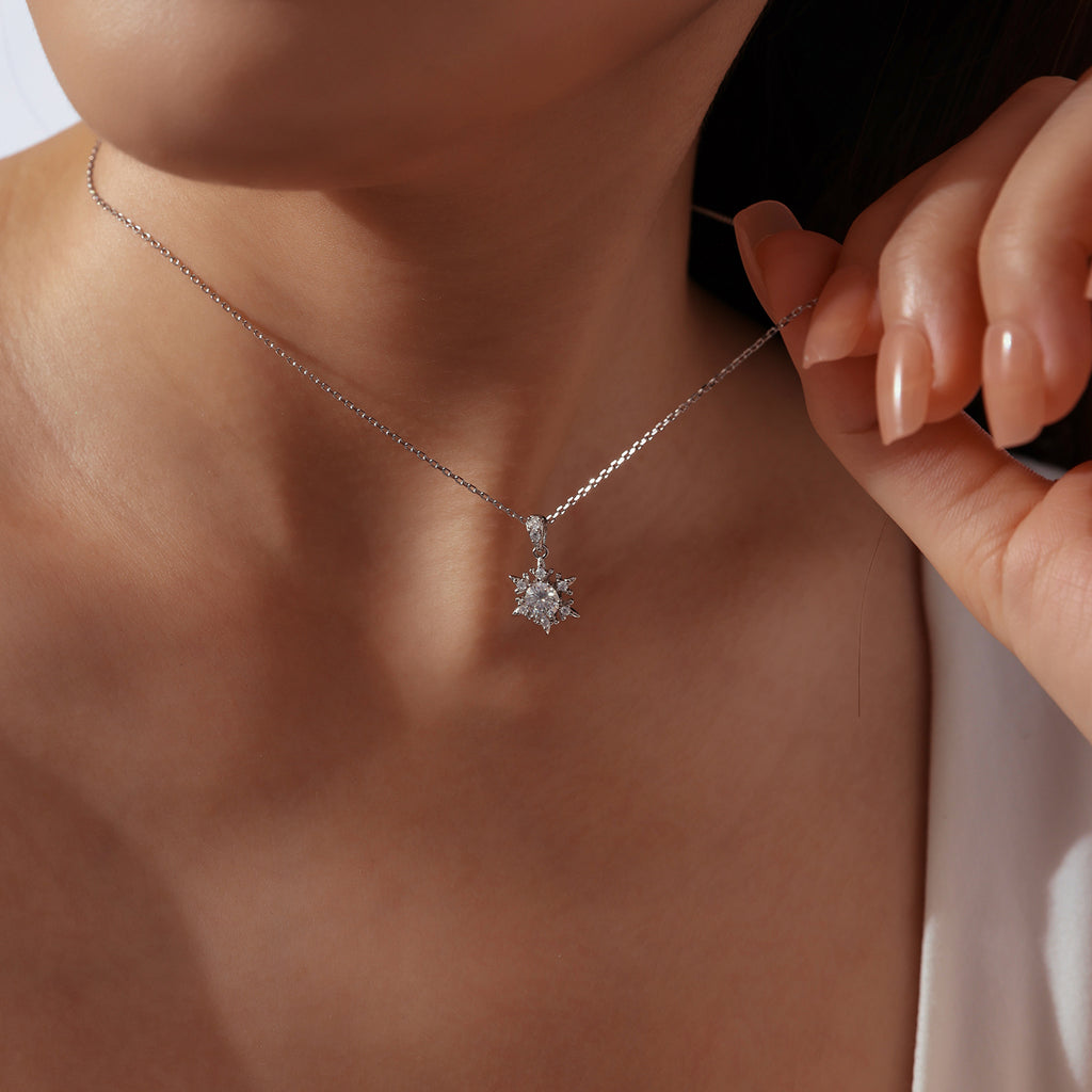 Snowflake Moissanite Necklace