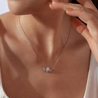 1CT Leaf Moissanite Necklace