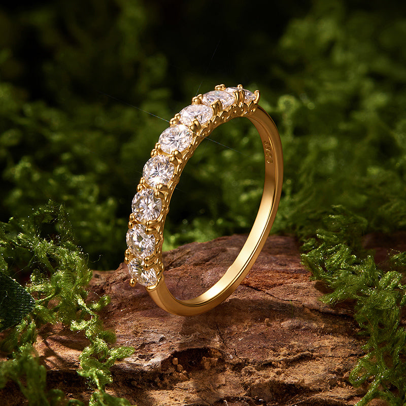 Half Eternity Pave Band