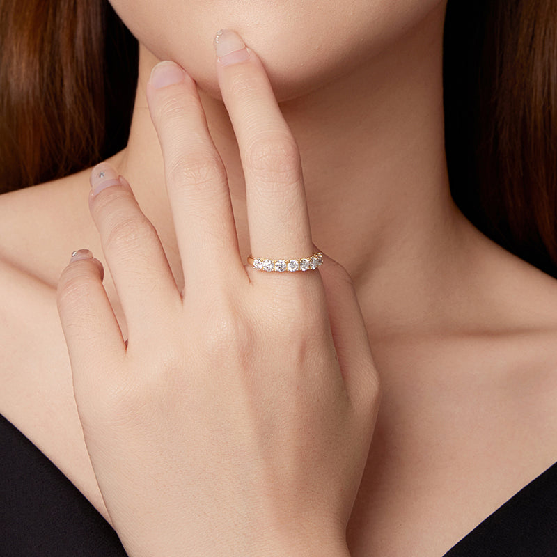 Half Eternity Pave Band