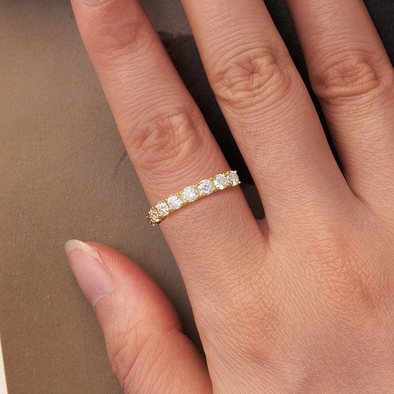 Half Eternity Pave Band