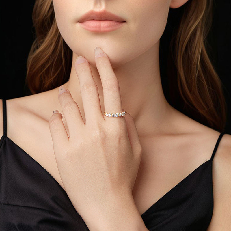 Half Eternity Pave Band