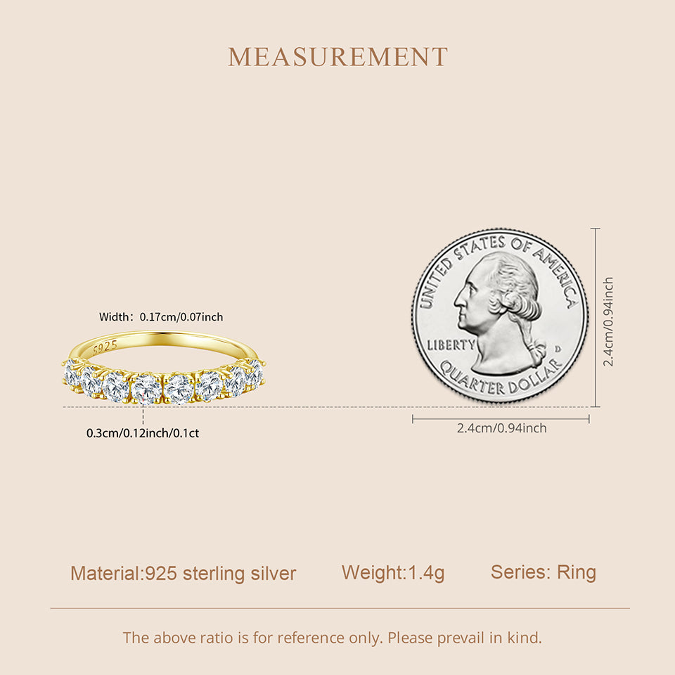 Half Eternity Pave Band