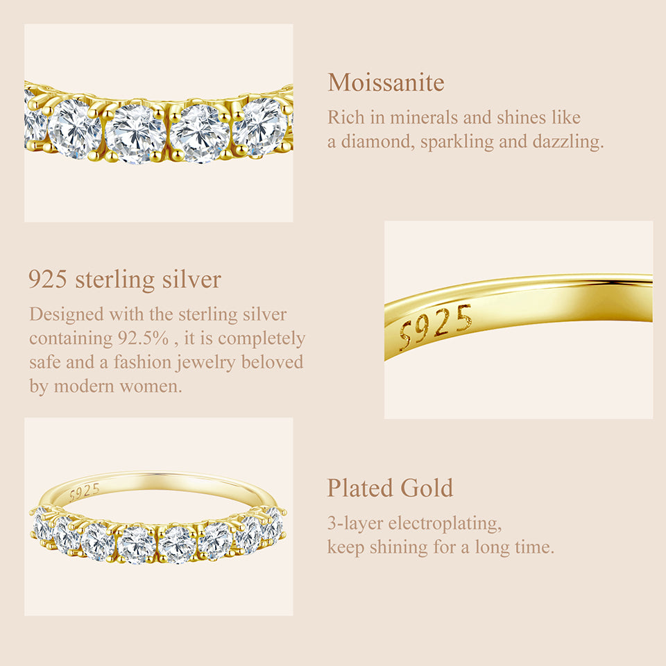 Half Eternity Pave Band