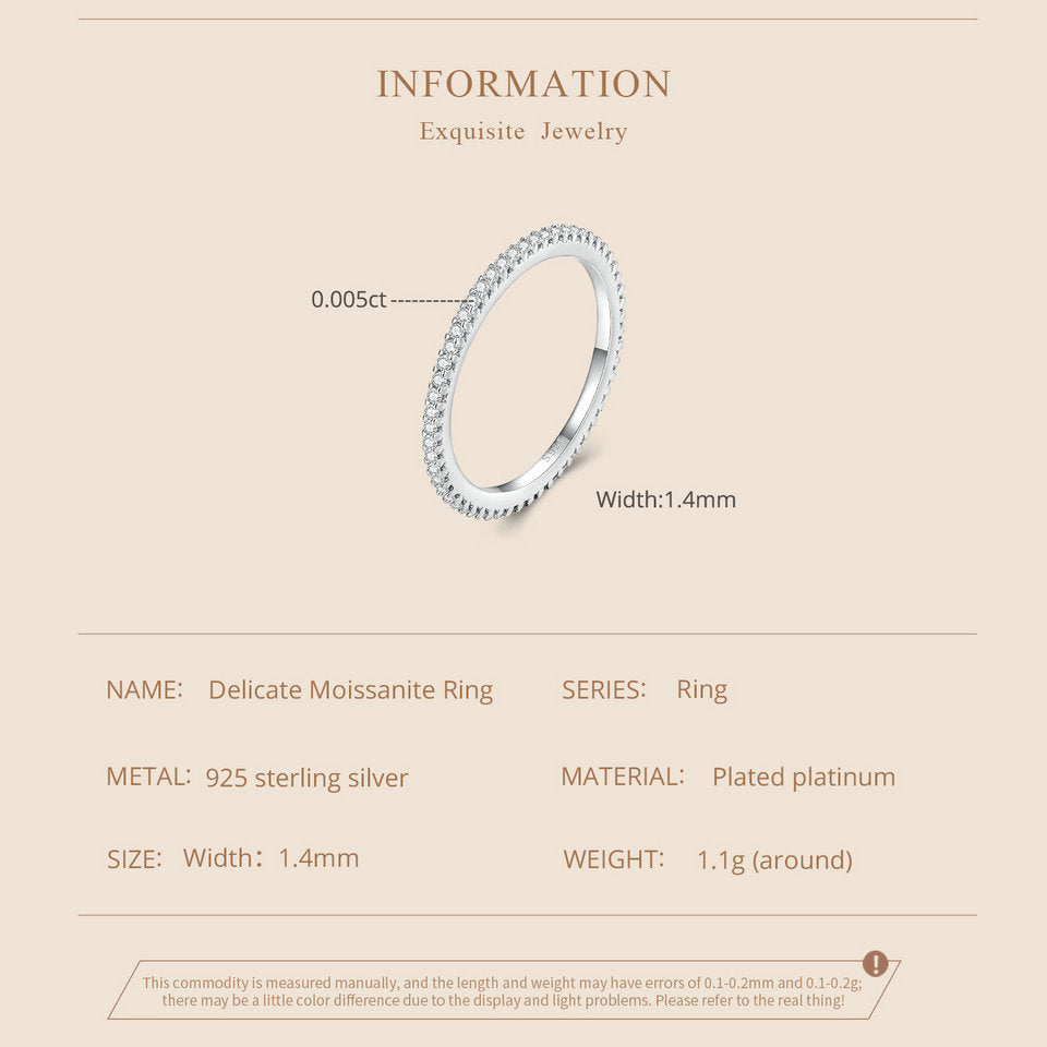 Dainty Pavé Stacking Band