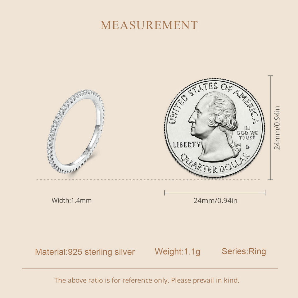 Dainty Pavé Stacking Band