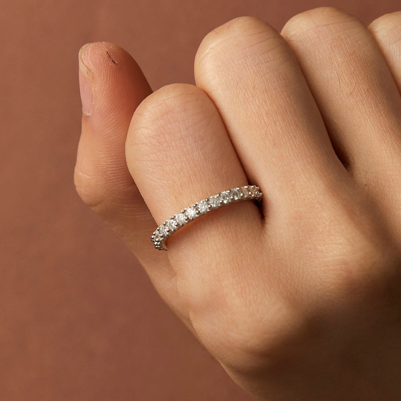 French Pavé Eternity Band