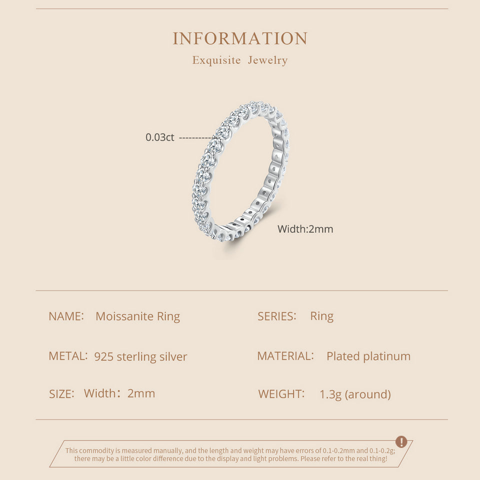 Full Eternity Moissanite Ring